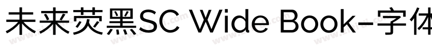 未来荧黑SC Wide Book字体转换